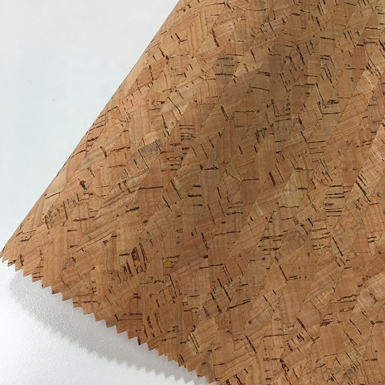 OEM Cork Leather Fabric Hydrolysis Resistant Smooth Tough Flexibility Woven Knitted