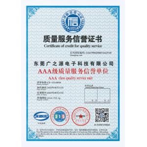 Guangyuan Technology (HK) Electronics Co., Ltd. Certifications