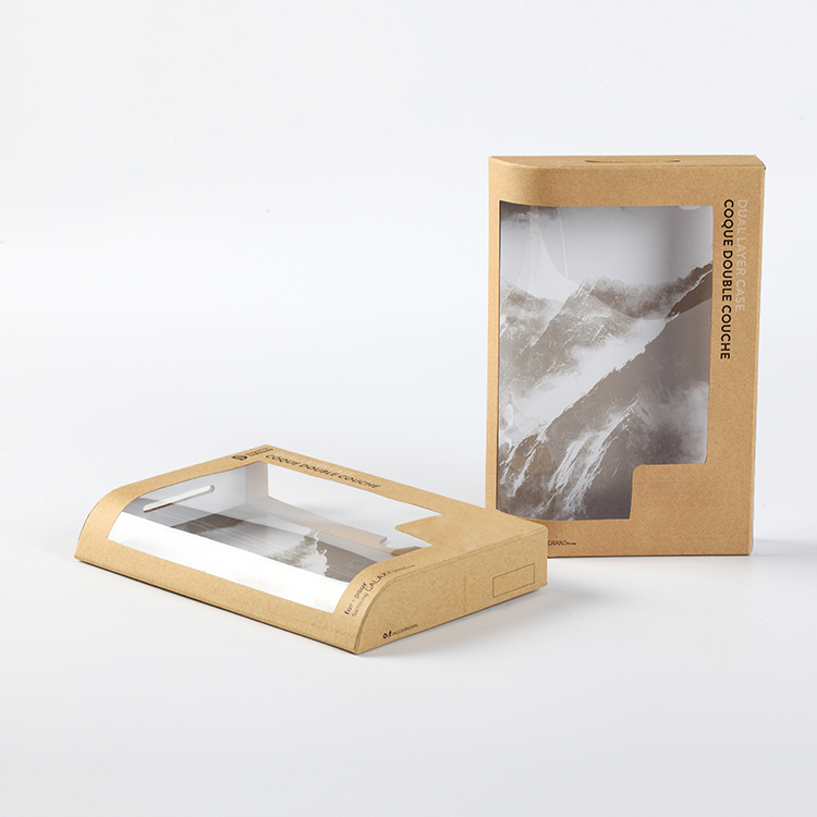 Mobile Cover Packaging Box With PVC Window Custom Small Card Paper Material