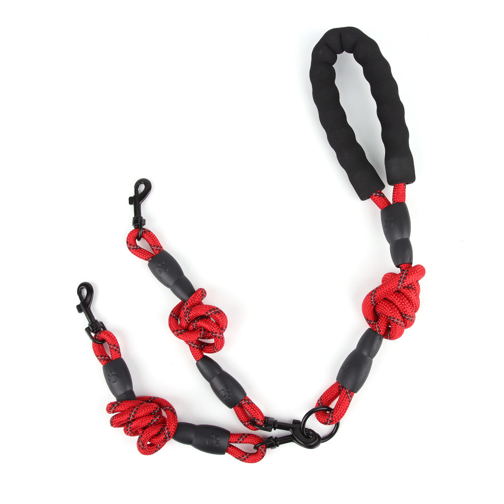 Dog leash multifunctional one-to-three dog leash reflective pet leash