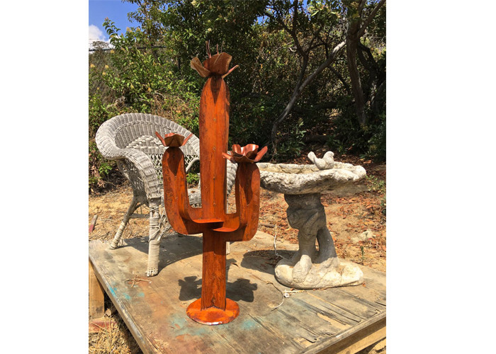 Garden Art Outdoor Ornaments Corten Steel Rusty Pine Cone Sculpture