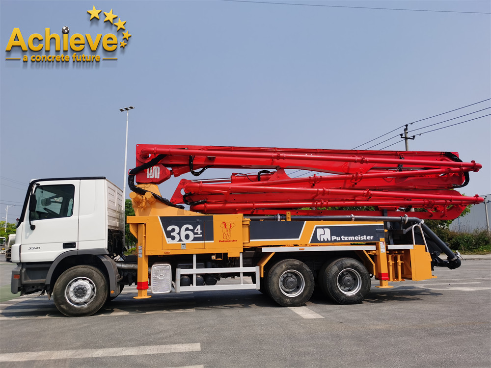Second Hand Putzmeister Concrete Pumps Truck M36-4 On Mercedes 3341