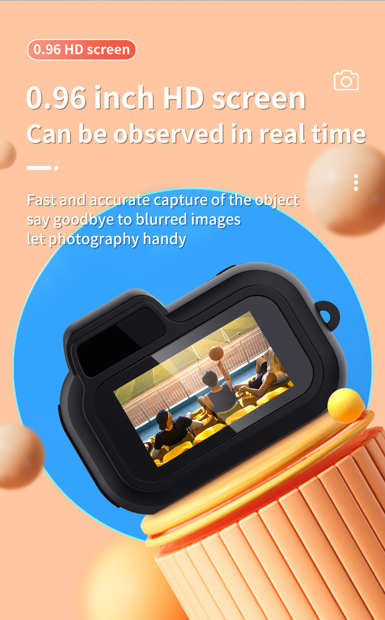 Y3000 Mini Digital Camera Loop Recording Portable HD 1080P Camera With 0.96 Inch Screen 8 Filter Effects For Kids Digital Camera