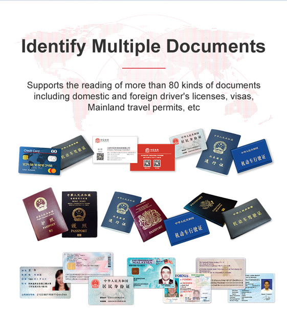 2 Seconds Scan Speed Sinosecu QR Code Reader for Airport Device in Passport Device
