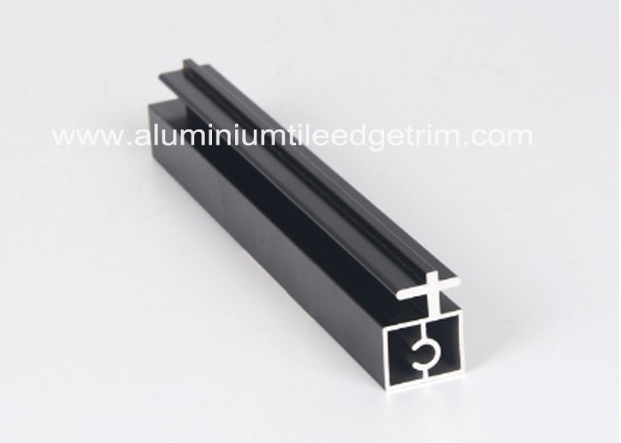 Black Anodized Extruded Aluminium Profiles Channel Irregularity Shape Long Durability
