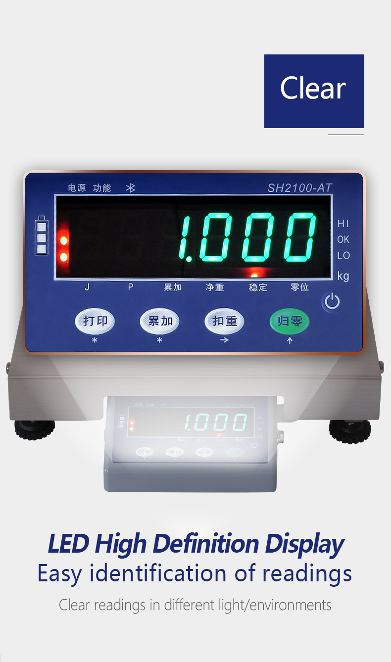 30KG Waterproof Bluetooth Digital Table Scale with Voice Command and Food-Grade Material