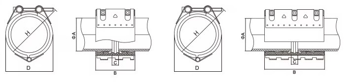 Water Oil Gas Pipe Connector Leakage PVC HDPE Stainless Steel Pipe Repair Clamps