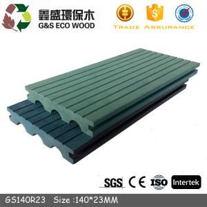 China Olive Green Cracking Prevention Solid Floor Deck Outdoor Anti Slip Wpc Plank Flooring on sale
