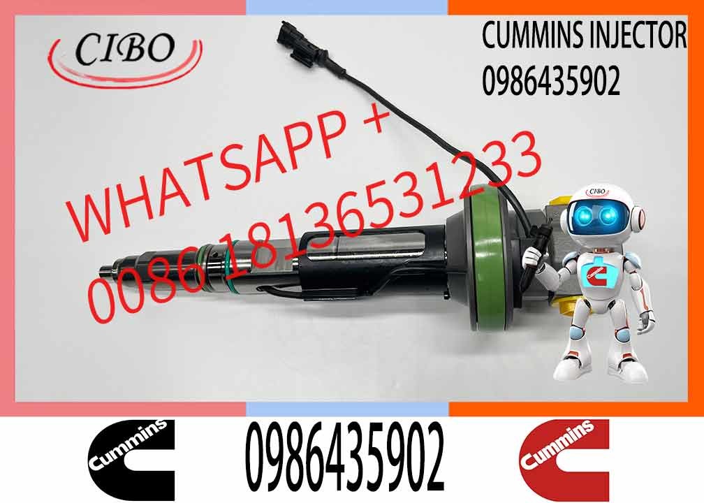 Common Rail Diesel Fuel Injector 0986435902 For Cummins QSK19 QSK38 QSK60