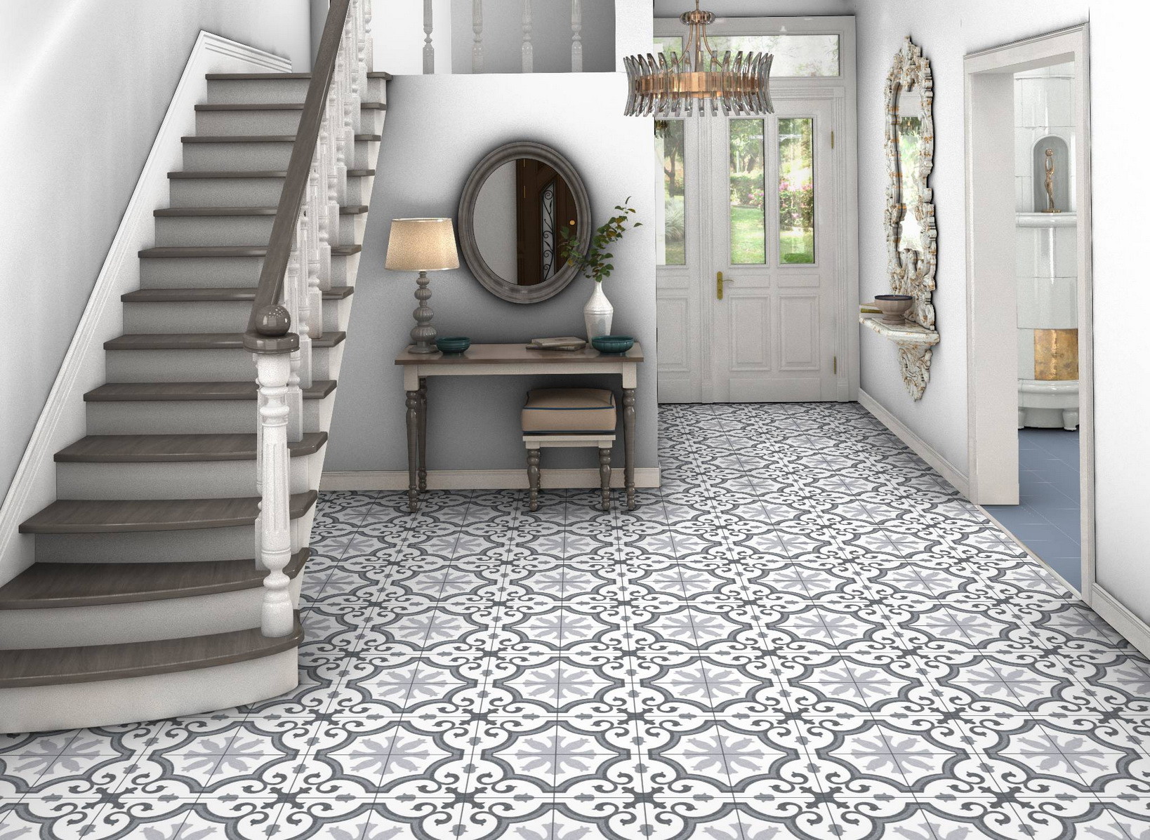 Gray Waterproof 25x25cm Ceramic Rustic Tile For Living Room And Eco-Friendly Floor Tiles For Decoration