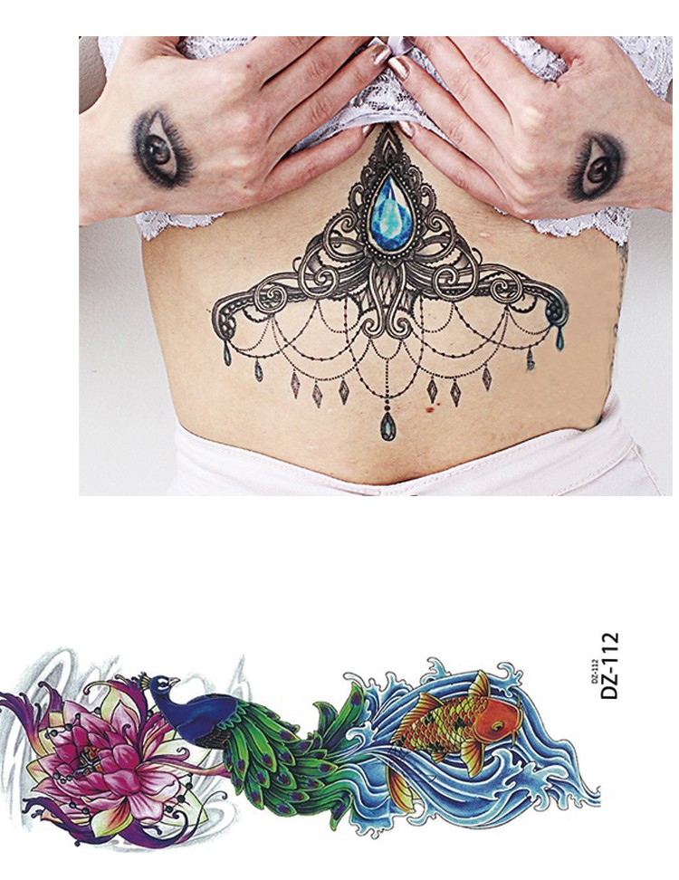 Gold Foil Body Tattoo Sticker