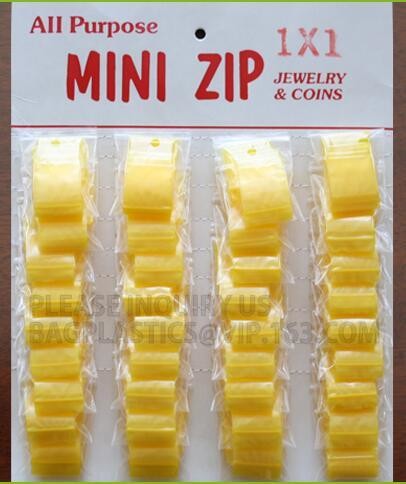 LDPE apple mini zip lock poly bag/printed plastic packaging bag, Apple Mini k Baggies Mix Colors 1.5"x1.5"