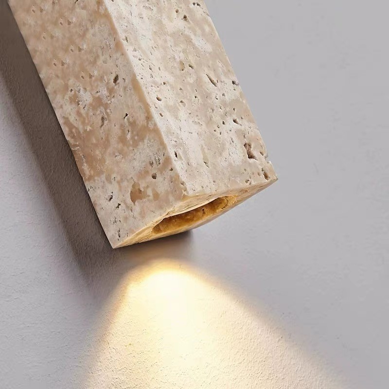 Yellow stone led wall lamp home decorative for project