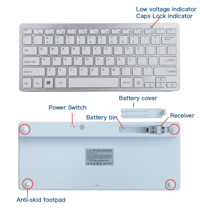 Full Size Wireless Keyboard Mouse Set , Stylish Keyboard And Mouse Combo