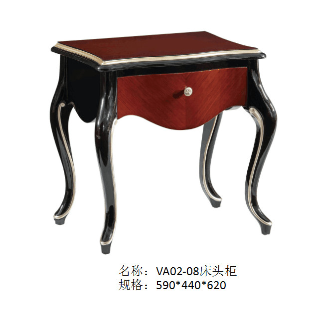 Luxury house of Villa Bedroom furniture Dresser with Mirror stand in Beech wood carving