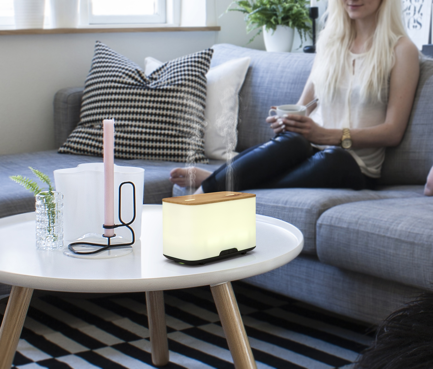 Household Wooden Grain Ultrasonic Electronic Aroma Diffuser