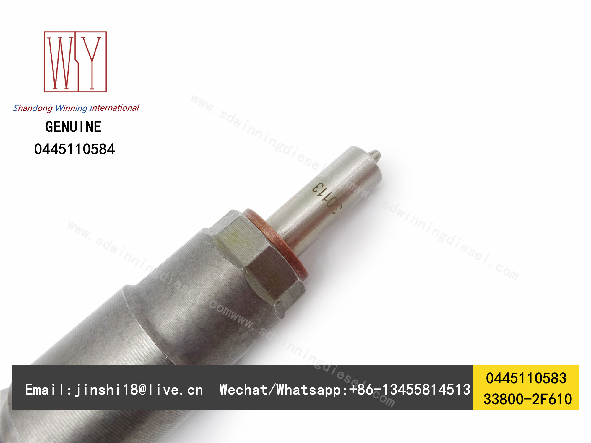 BOSCH GENUINE AND BRAND NEW DIESEL FUEL INJECTOR 0445110583, 0445110584, 33800-2F610 FOR HYUNDAI D4HB EURO 6 ENGINE