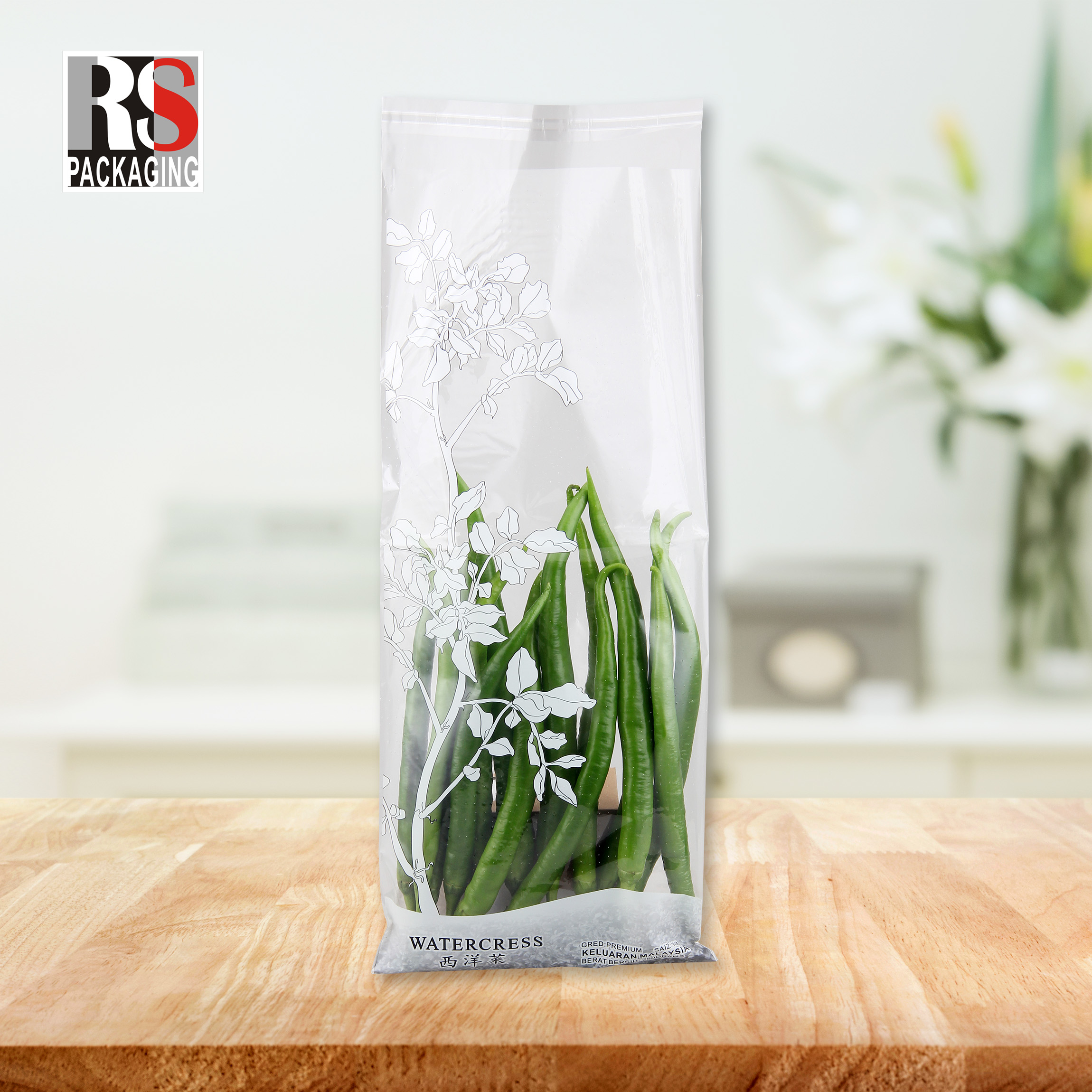 Clear Micro Perforated Bag Fresh Vegetable Plastic Packaging Bags Customized