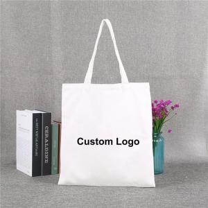 China Cotton Canvas Reusable Shopping Bag Totes Plain White Blank on sale