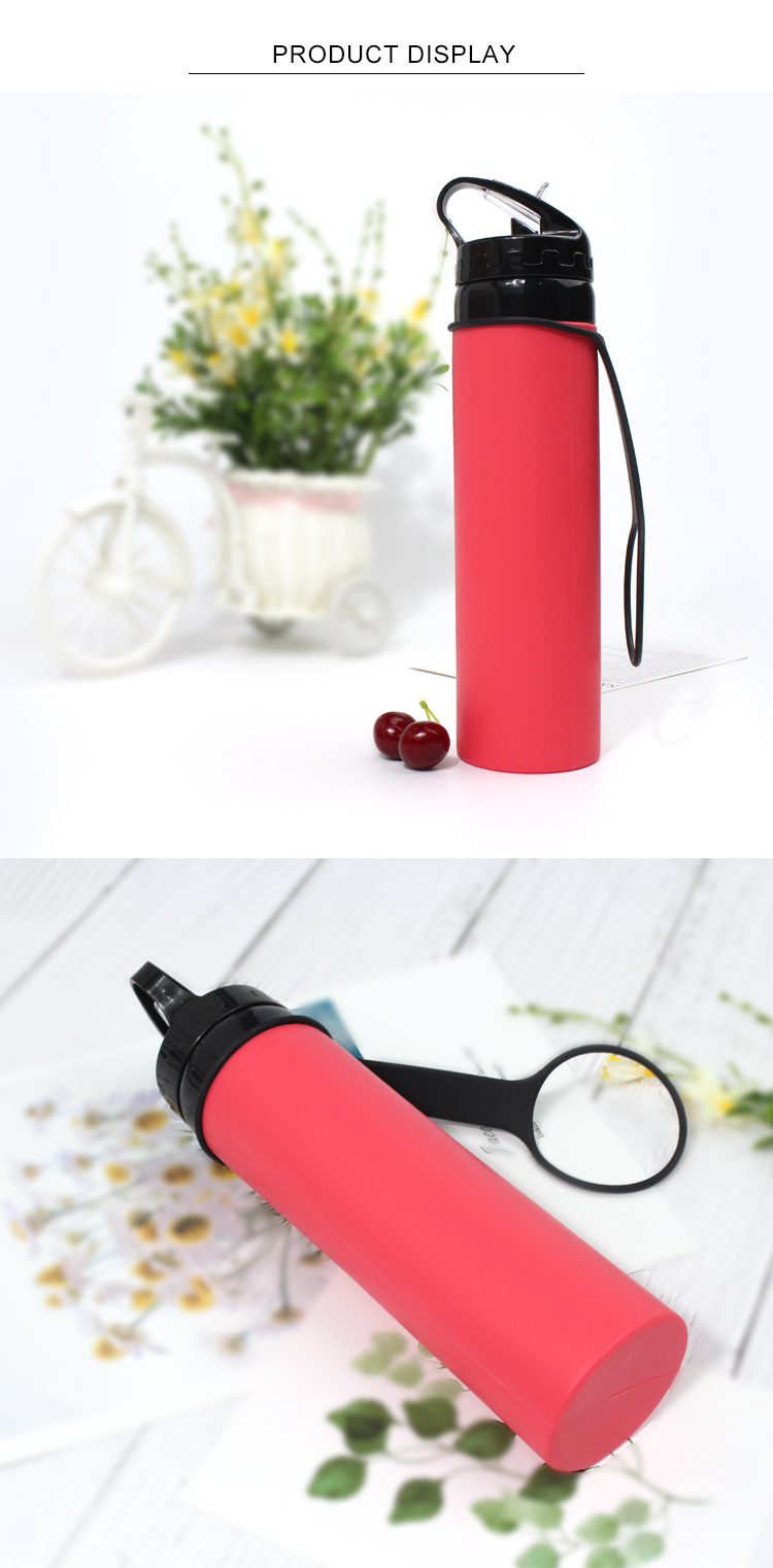 Portable Multifunction 600ml Collapsible Silicone Water Bottle