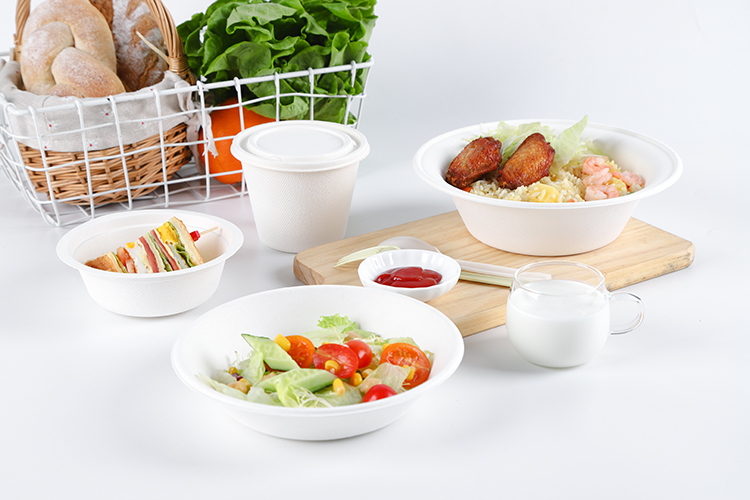 BRC awarded 16oz Plastic free ecofriendly biodegradable disposable food containers soup bowls