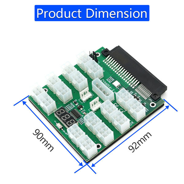 ATX 16x 6Pin Power Supply Breakout Board Adapter For Dell Brand / PSU / BTC Mining