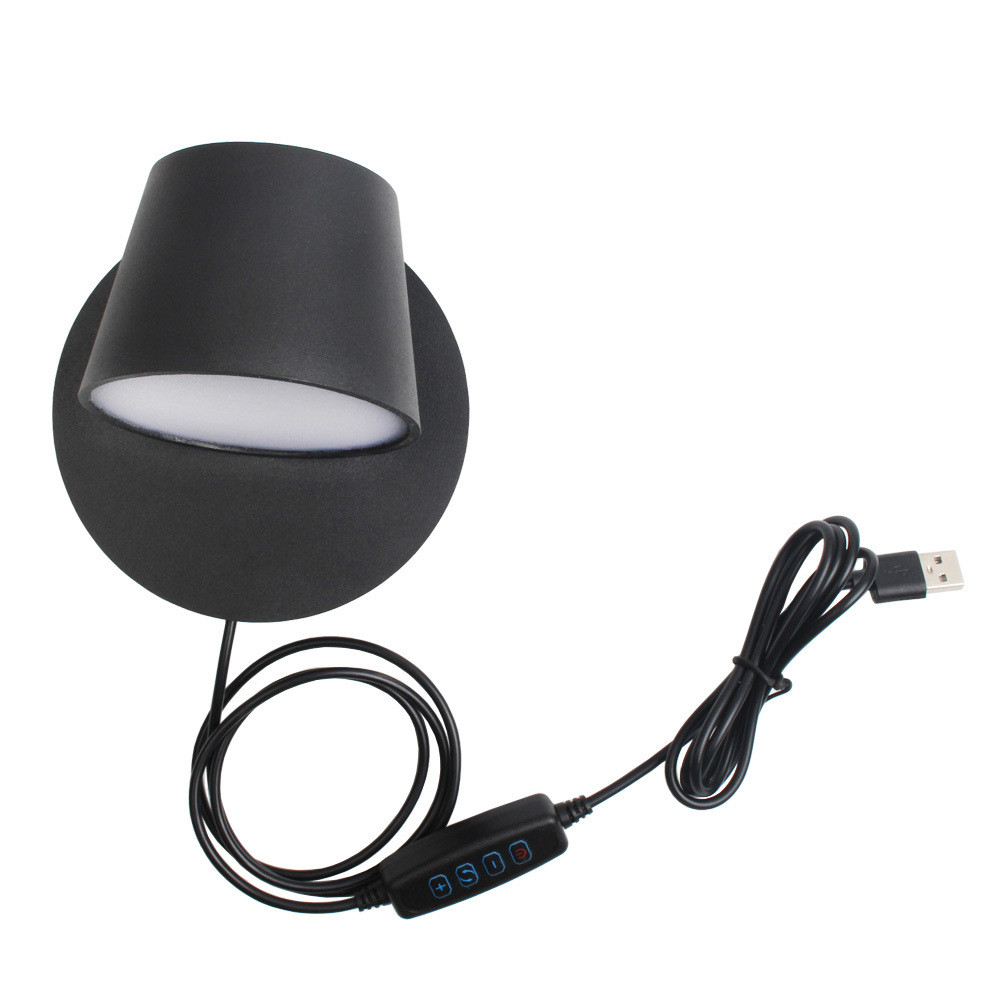 Interior headboard Reading Wall lamp Rotating Wall Lamps USB plug dimmable Color temperature wall Light
