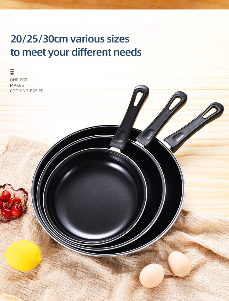 OEM/ODM Kitchen Cooking Pan Cookware Induction Bottom Carbon Steel Nonstick Fry Pan