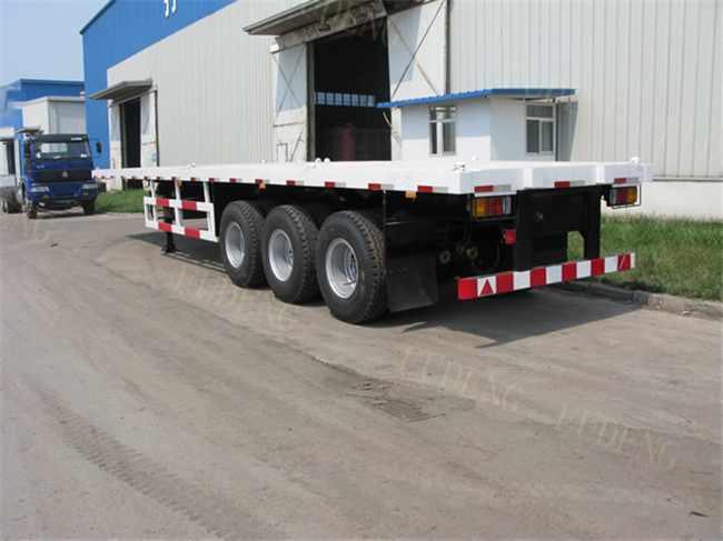 Containers Transportation Heavy Duty Trailer 12500 * 2500 * 1560 mm Size