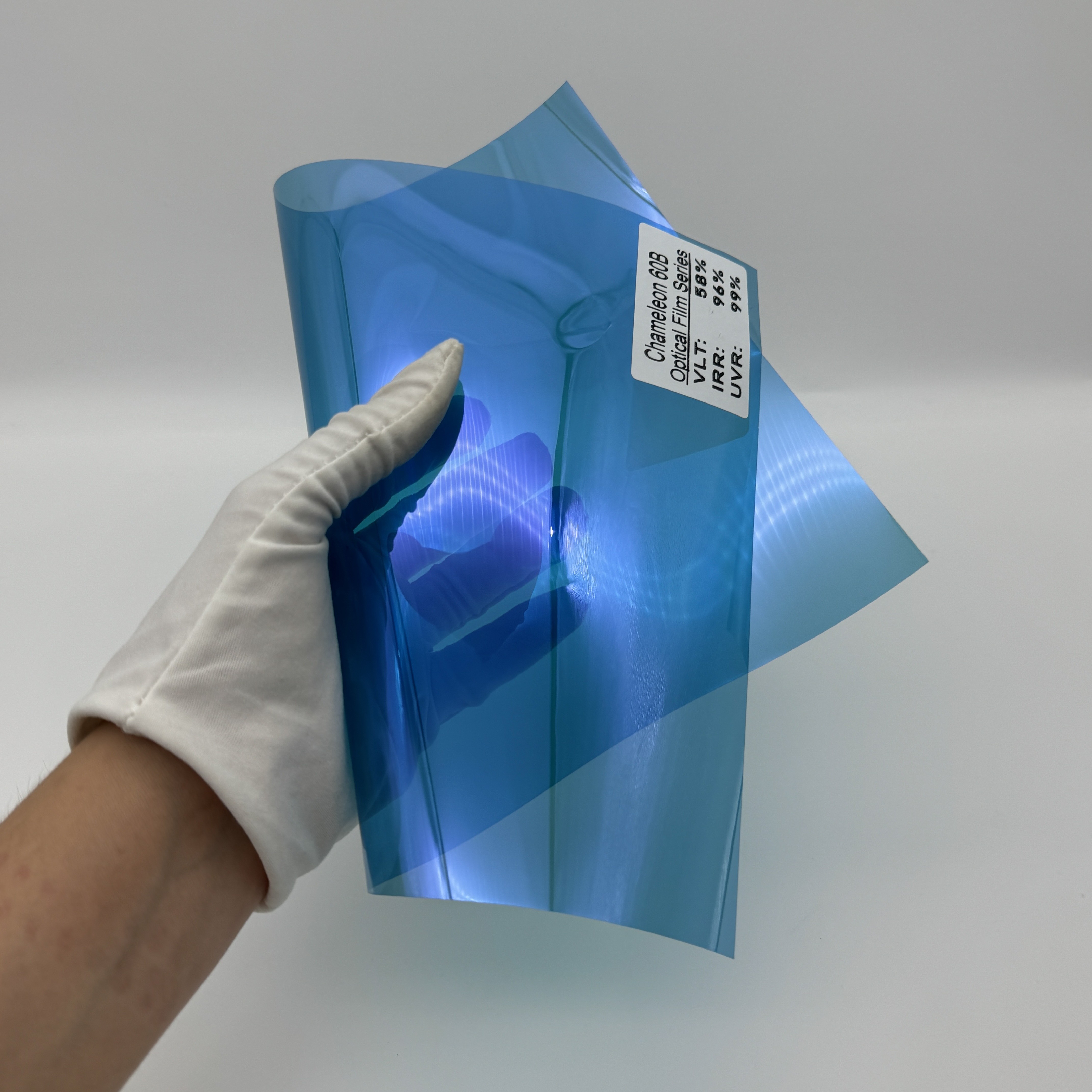Colored Chameleon Tint Film 58%VLT Blue Heat Insulation Solar Car Window Tint