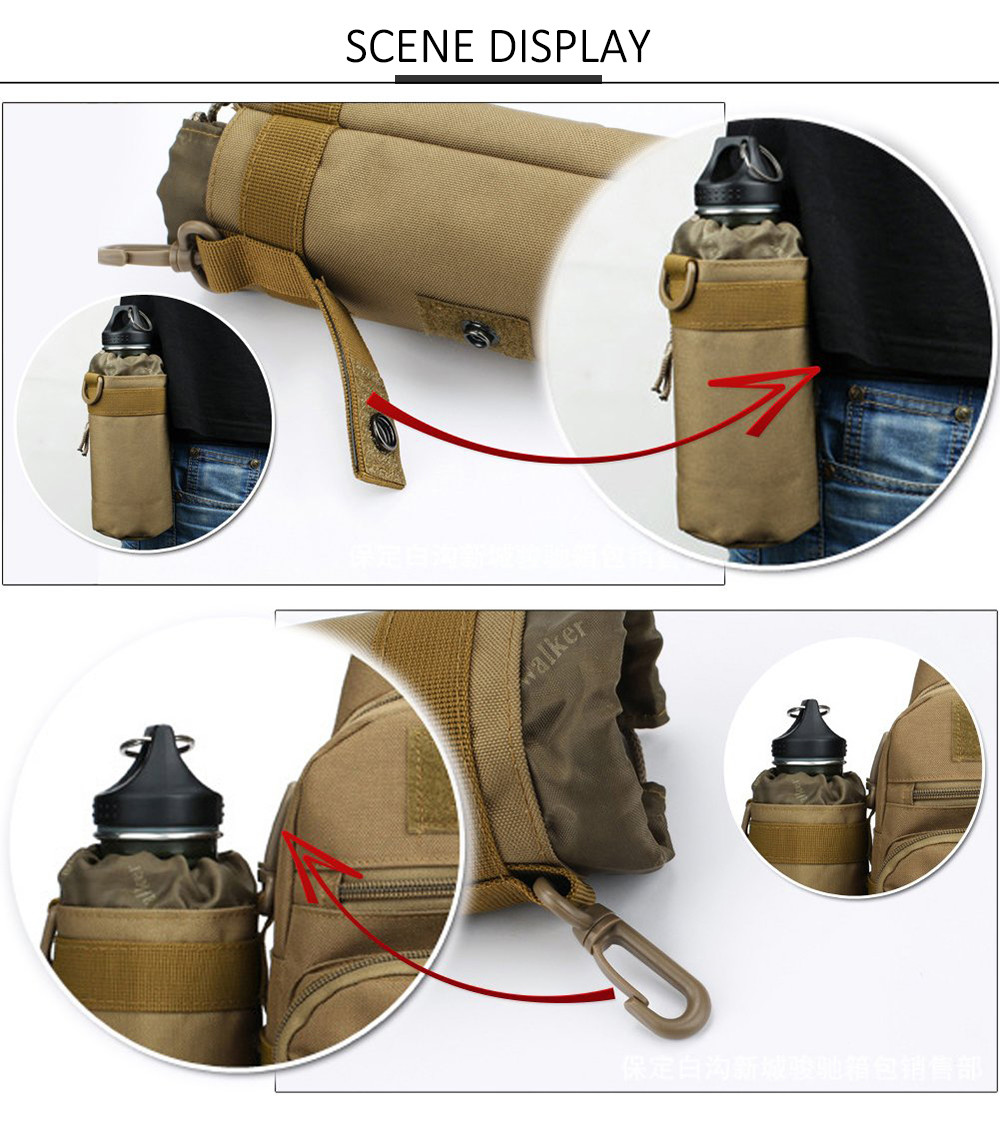 Scraping Resistant Nylon Tactical Water Bottle Pouch