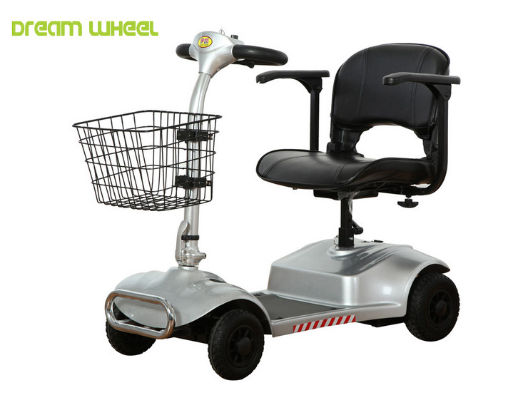 4 Wheel Fold Up Motorised Mobility Scooter 7km/h 24V 12Ah Lead Acid Gel Battery