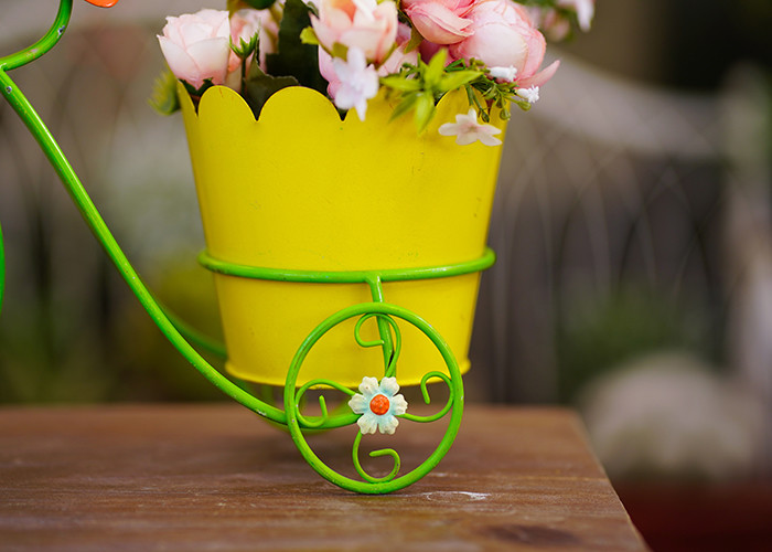 Multiple Design Metal Garden Pot Home Furnishings Customizable