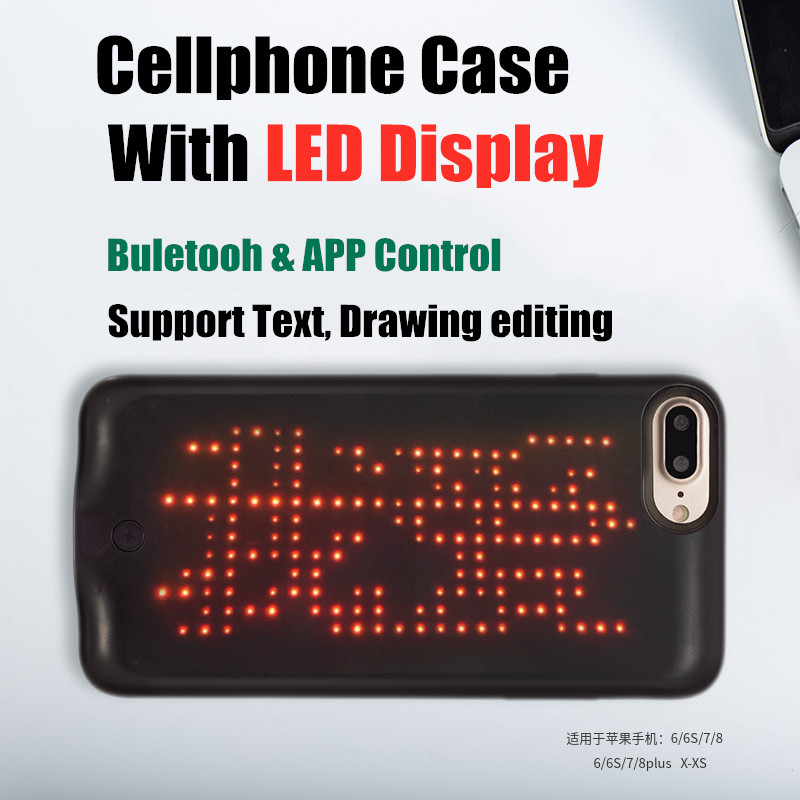 Bluetooth And APP Control Cell Phone Cover With Light DIY Support