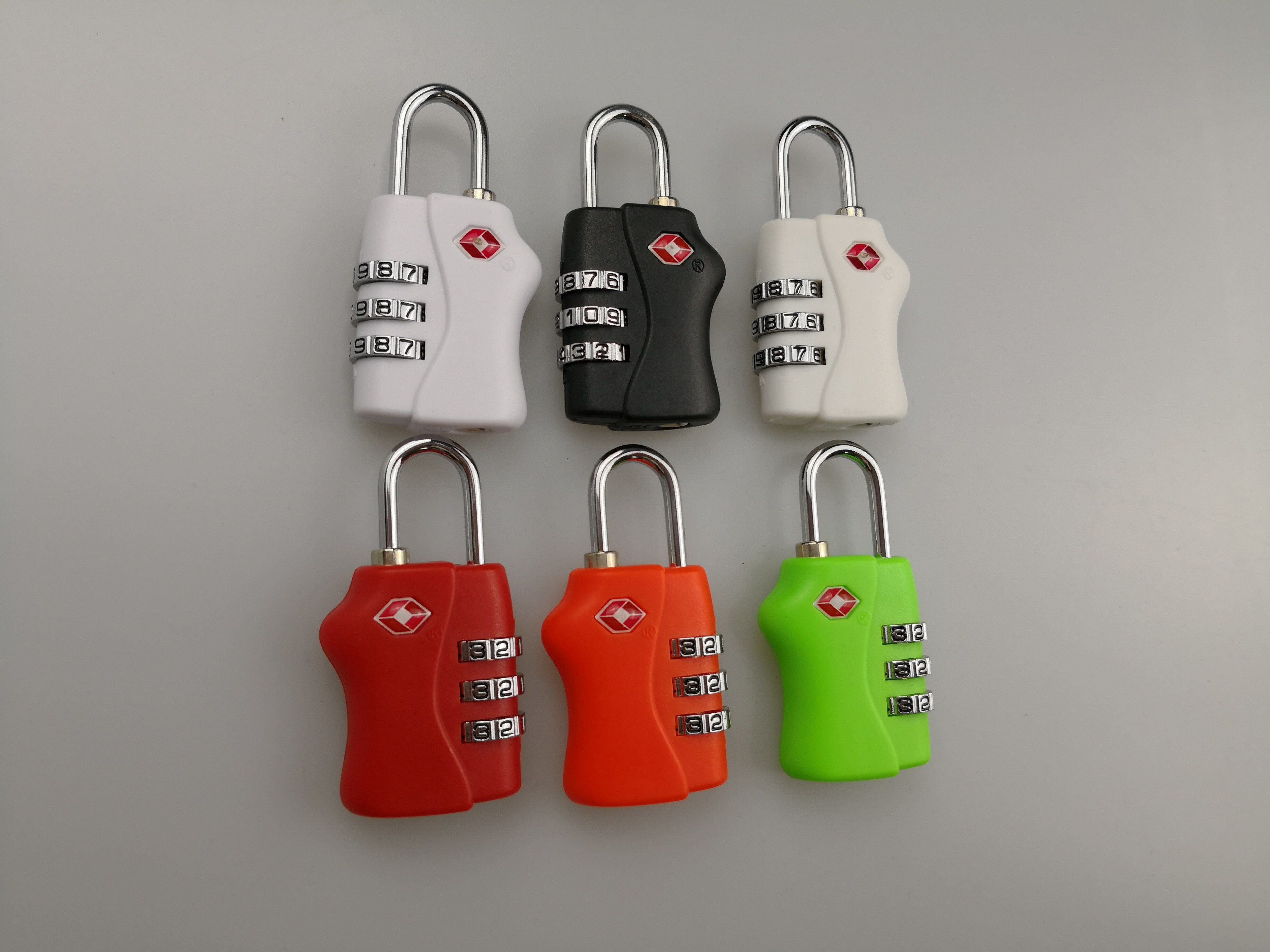 TSA Safety Three Number Combination Lock Color Customized For PE Bag / Foam Bag