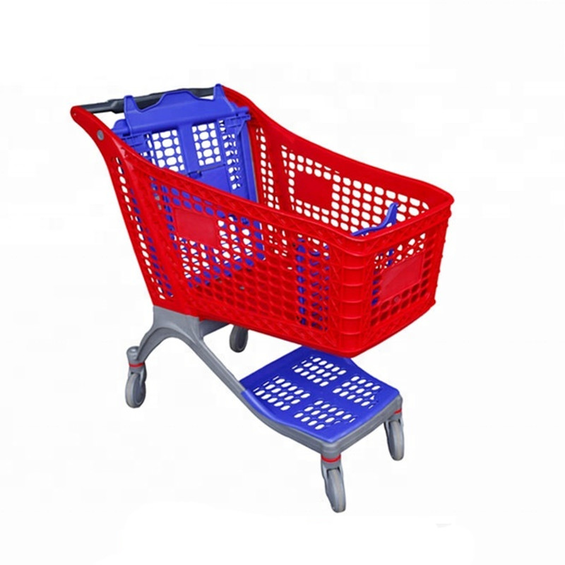 150 Ltr Four Wheel Baby Metal Rolling Shopping Cart Trolley 25.7MM Gap