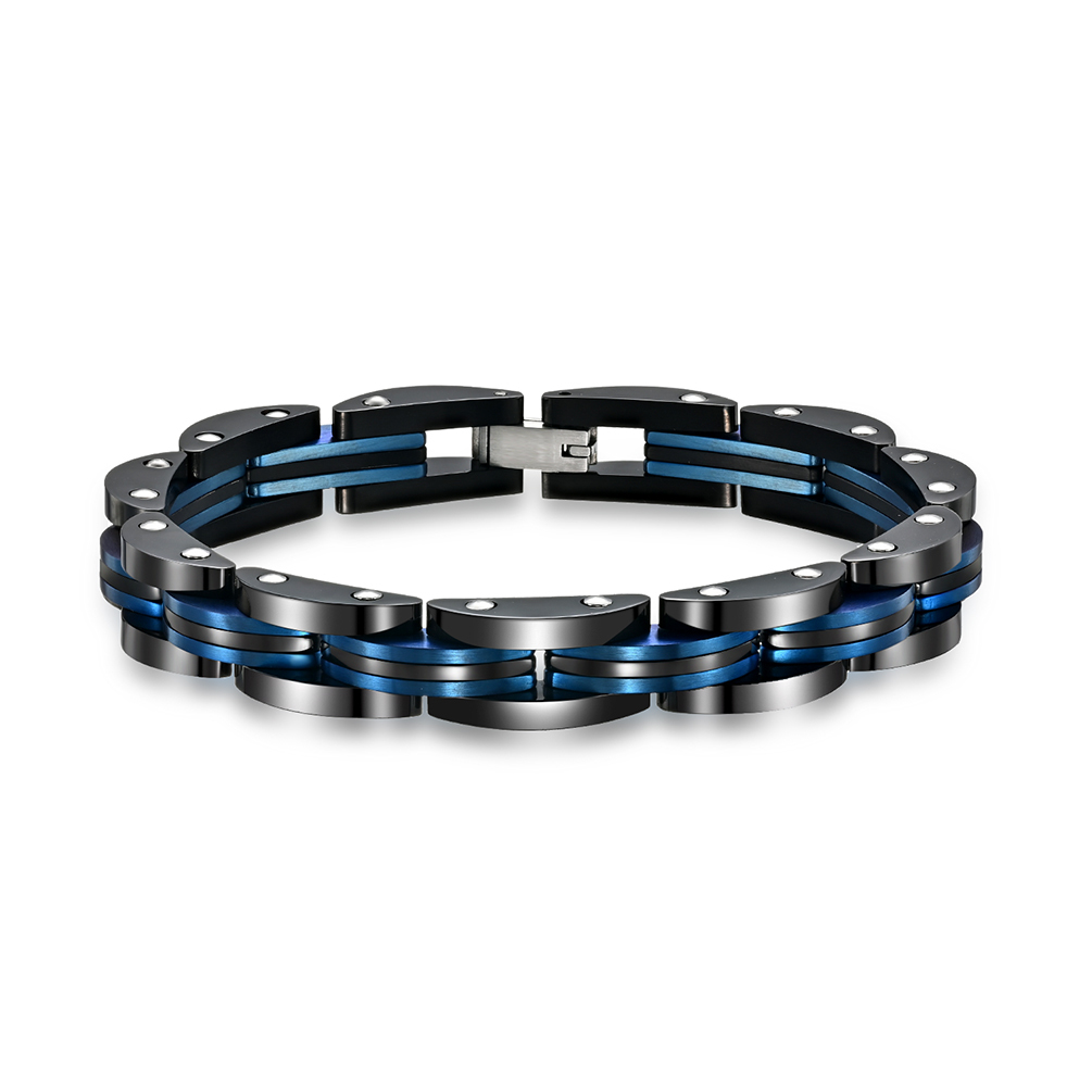 Men's Carbon Fiber Tantalum Bracelet Braided Flower Leather Rope Hand Rope Bracelet