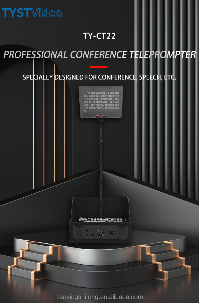 Professional TYSTVideo DSLR Camera Teleprompter for Outdoor Speeches and Interviews