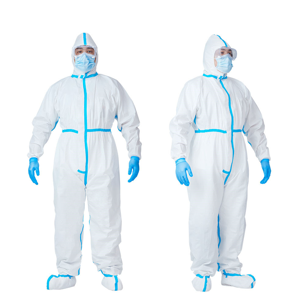 OEM Protective Coverall Suit PP Material Coverall Royal Blue Protective Coverall Disposable