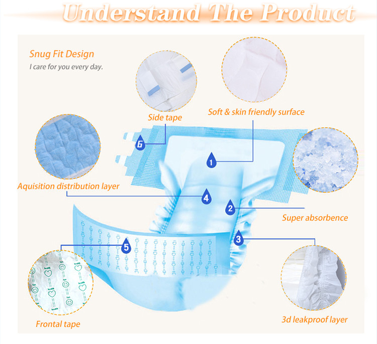 Japan Brand SAP Organic Cotton Disposable Diapers For Chunky Babies