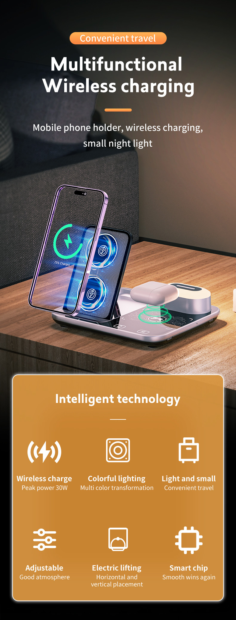 4in1 Qi Wireless Charger Dock