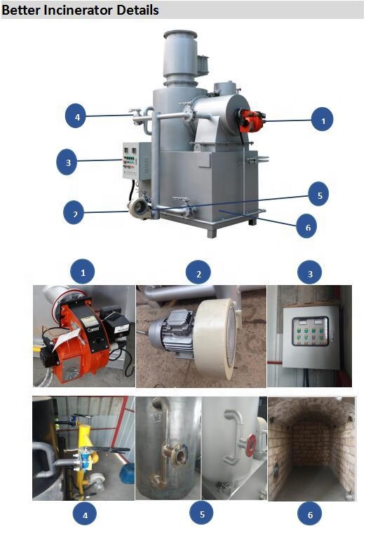 750L/H Hospital Waste Incinerator for Customers' Waste Incineration Solutions
