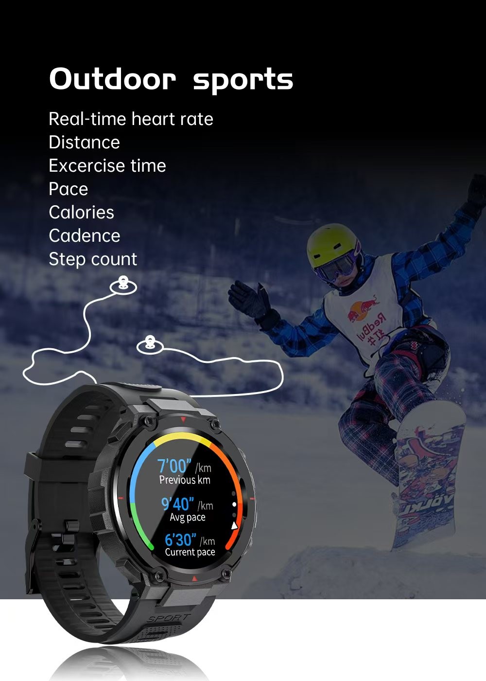 G18 Fitness Tracker Smartwatch 1.32 Inch Screen Waterproof Sports Smartwatch With BT Calling