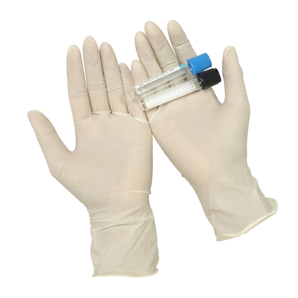 Skin Color Latex Gloves Powdered Examination Gloves Disposable For Cleanroom Household Use Wholesale