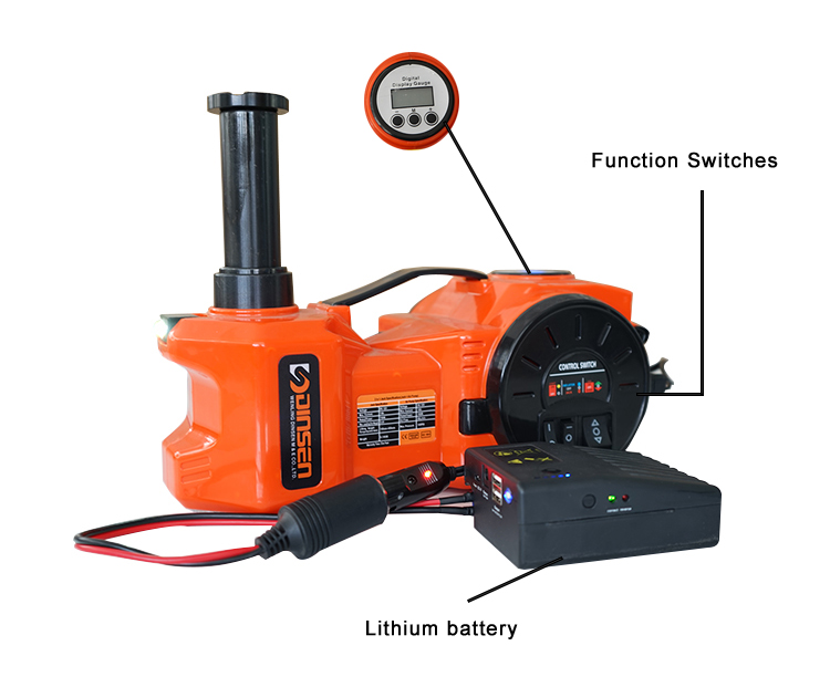 Cordless Electric Hydraulic Jack Kit For Car 65L/min Double Cylinder With Jump Starter