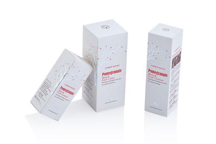 50ml Cleanser Lotion Essence Cosmetic Packaging Boxes Hot Stamping
