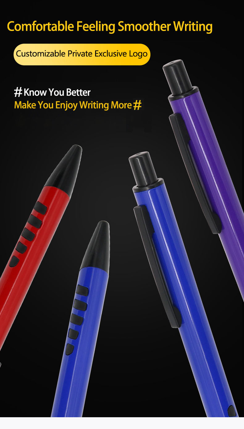 Quality Classic Press Ball Pen Gift Ballpoint Pen 1.0mm Metal Click Pen Office School Supply
