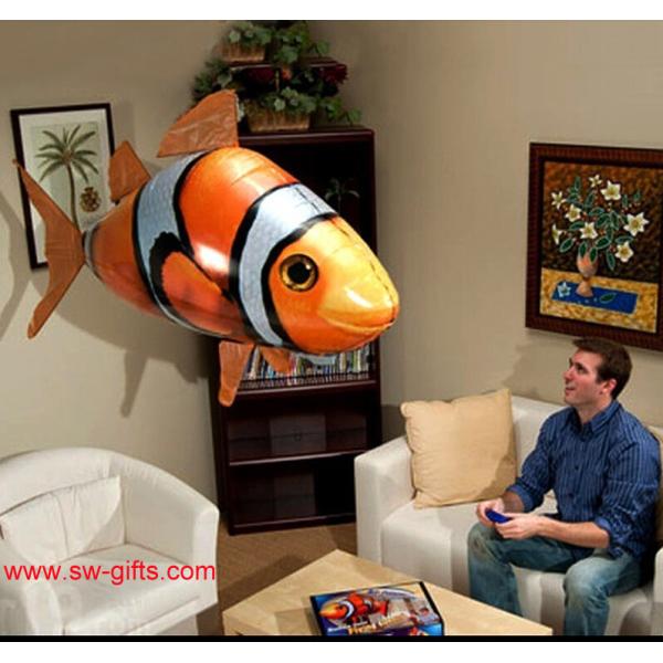 HOT Sale Remote Control Rlying Shark Electric Fish RC Fishing Plastic Inflatable Blimp