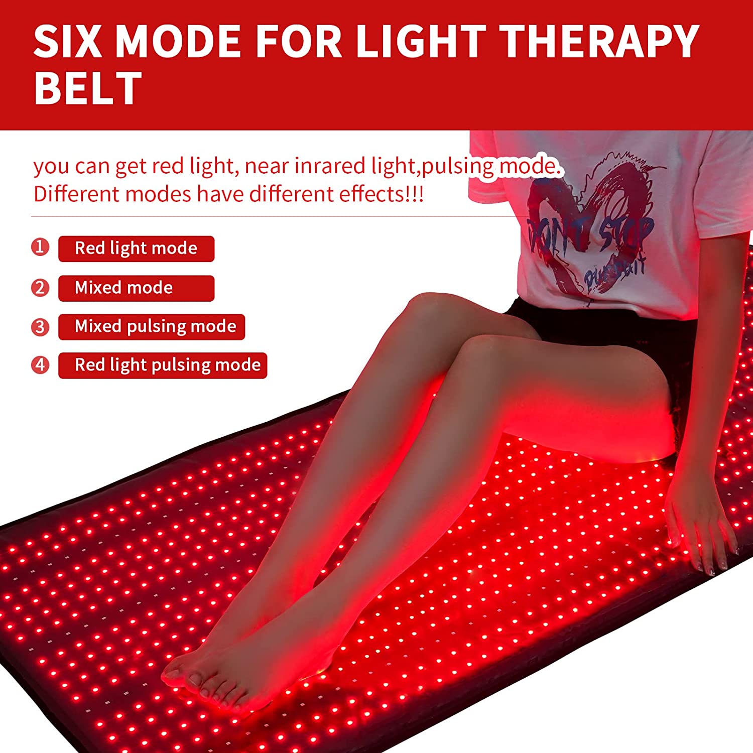 660 850nm Far Infrared Slimming Red Light Therapy Belt for Pain Relief and Skin Beauty