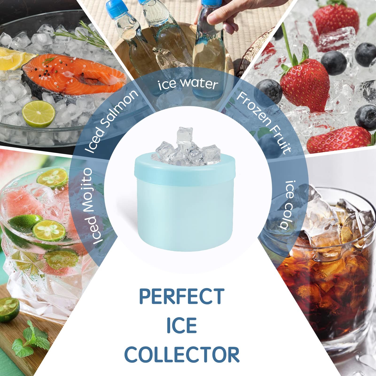 Cylinder Silicone Ice Cube Mold Decompress Ice Lattice Press Type Mini Ice Maker Cup